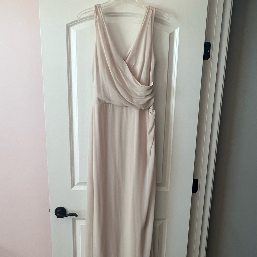 BILL LEVKOFF BRIDESMAID champagne dress size 8